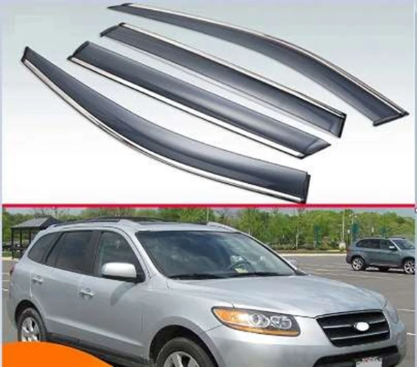 Hyundai Santa Fe 2006 2012 Kromlu Cam Rüzgarlığı ürün görseli 1