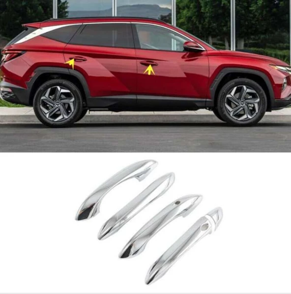 Hyundai Tucson 2021 Sonrası Kapı Kolu (Sensörlü) ABS Krom ürün görseli 1