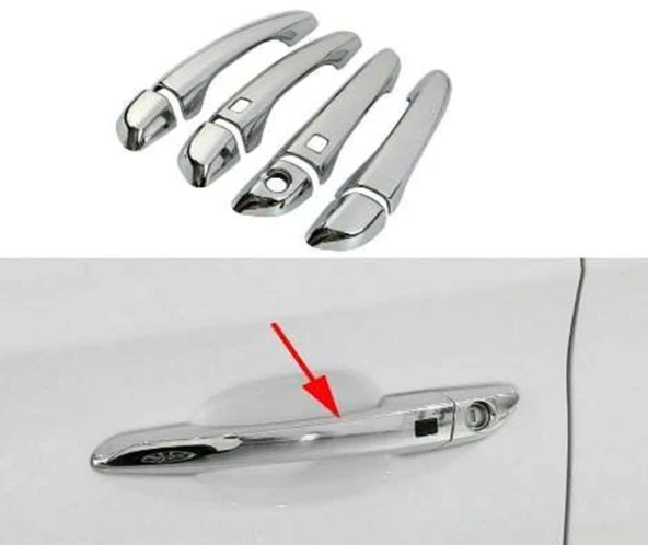 Hyundai Tucson 2015 Sonrası Kapı Kolu (Sensörlü) ABS Krom ürün görseli 1