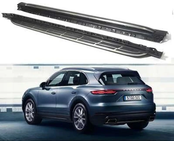 Porsche Cayenne Uyumlu 2018 Sonrası Yan Basamak Square Style Parça ürün görseli 1