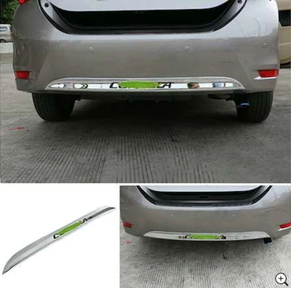 Toyota Corolla 2013 2018 Arka Tampon Koruma Krom ürün görseli 1