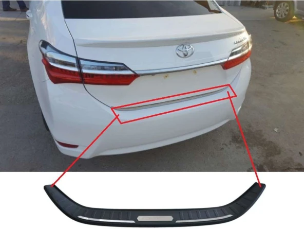 Toyota Corolla 2014 2018 Arka Tampon Eşik Koruma ürün görseli 1