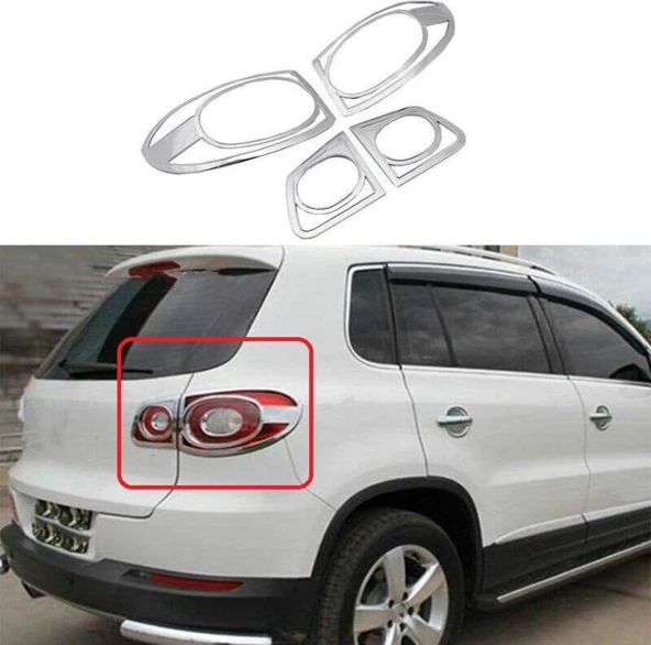 Volkswagen Tiguan 2008 2011 Arka Stop Kaplama ABS Krom ürün görseli 1