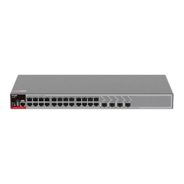 RUIJIE  RG-S2915-24GT4MS-P-L 24 PORT 10/100/1000 24 PORT POE 4 X SFP 370 WATT YONETILEBILIR RACK MOUNT SWITCH ürün görseli 1