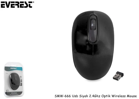 Everest SMW-666 USB 2.4 GHZ Optik Kablosuz Mouse ürün görseli 1