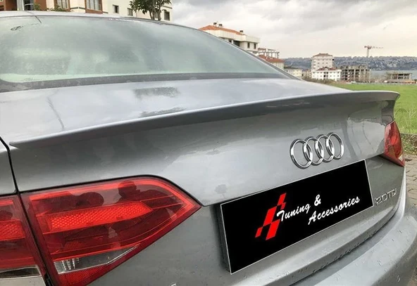 Audi A4 Uyumlu B8 20082015 - Bagaj Üzeri Anatomik Spoiler - Plastik ürün görseli 1