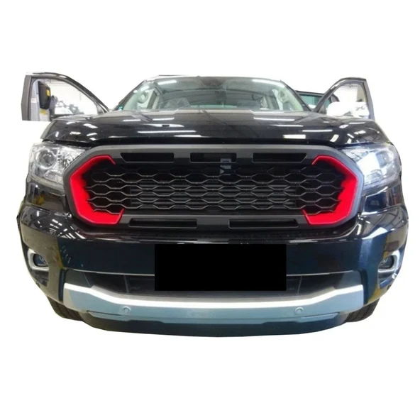 Ford Ranger Uyumlu T8 Ön Panjur Seti 2018 Ve Üzeri Ledli Mustang Logolu ürün görseli 1