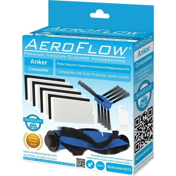 srfn ticaret AeroFlow Anker Eufy Robovac 11S MAX Robot Süpürge Uyumlu Aksesuar Seti ürün görseli 1
