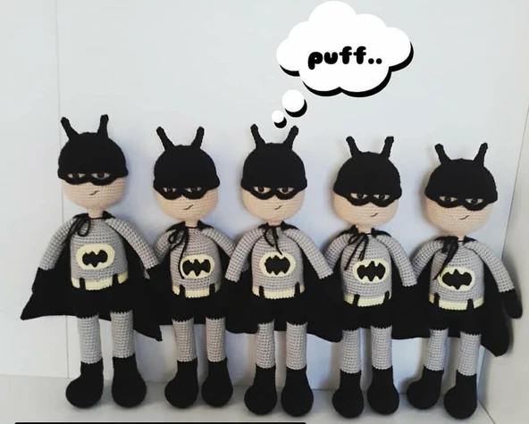 Batman Amigurumi Organik Oyuncak - Resim 2