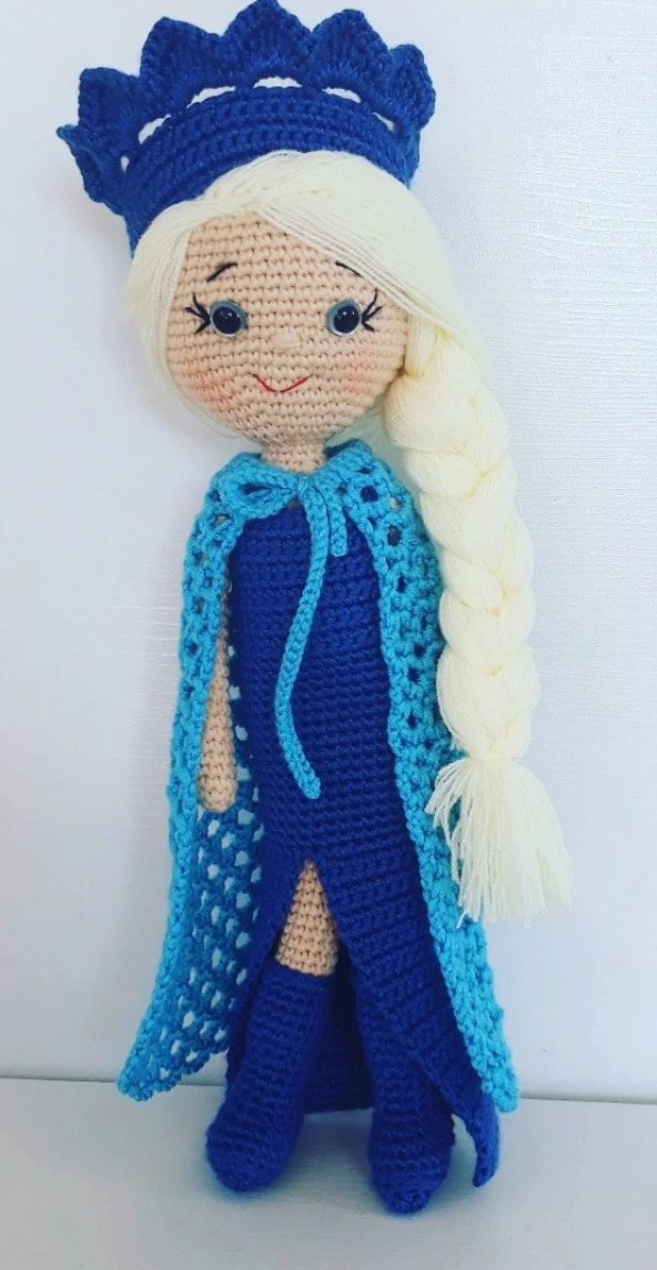 Sevimli Elsa Bebek Amigurumi Organik Oyuncak ürün görseli 1