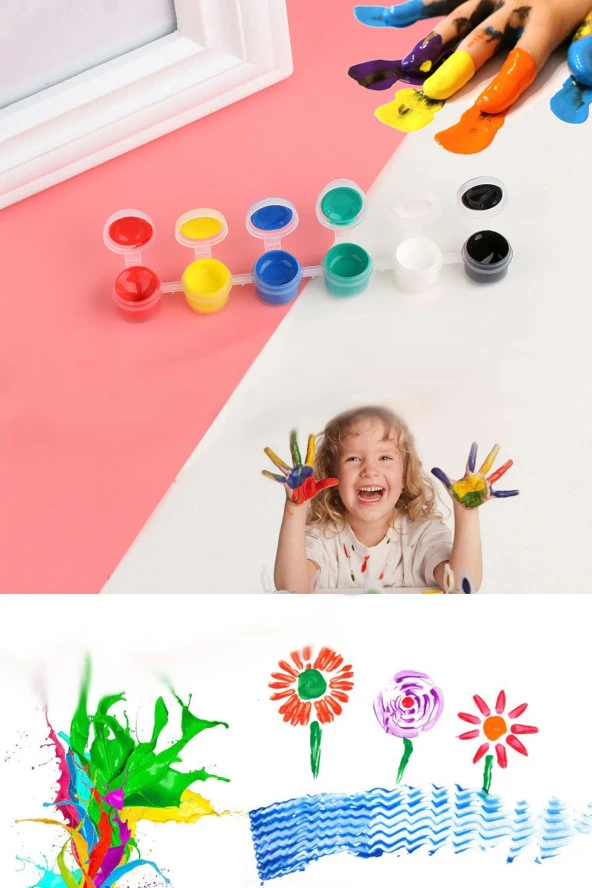 1 adet Akrilik boya kutusu Mini boya kutusu (6ad*5ml) ürün görseli 1