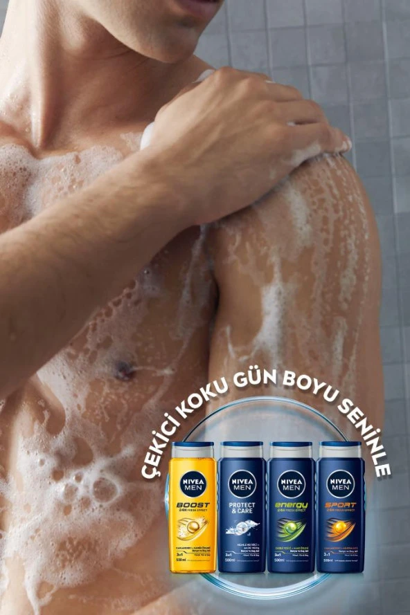 Nivea Bath Care duş Jeli Erkek 500 ml - Resim 7