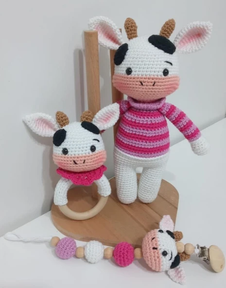 Möcük Yeni Doğan Seti Amigurumi Organik Oyuncak ürün görseli 1