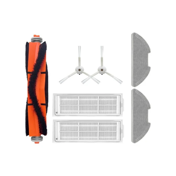 srfn ticaret Xiaomi Mop 2 Lite (MJSTL) Uyumlu Yedek Fırça Filtre Mop Seti-7 Parça ürün görseli 1