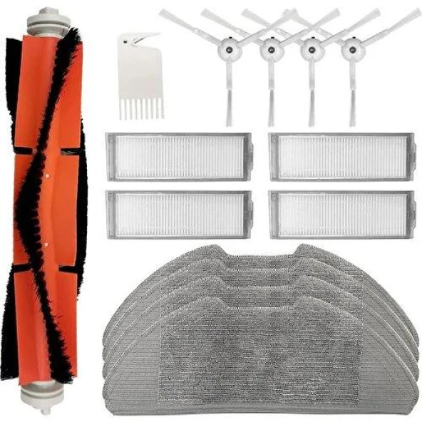 srfn ticaret Xiaomi Mop 2 Pro (Beyaz) MJST1SHW UYUMLU Yedek Fırça Filtre Mop Seti-14 Parça ürün görseli 1