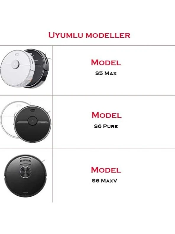 Roborock S5 Max Uyumlu 4lü Mop Fiber Bezi - Resim 4