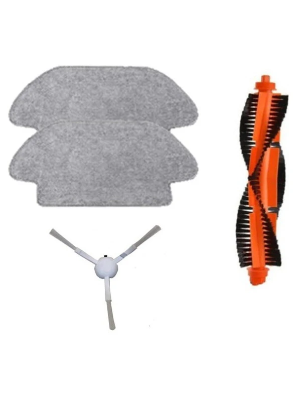 Dijitaldepodan Xiaomi Mi Robot Vacuum Mop Pro Set 2 Adet Fiber Mop Bezi 1 Adet Yan Fırça 1 Adet Ana Fırça ürün görseli 1