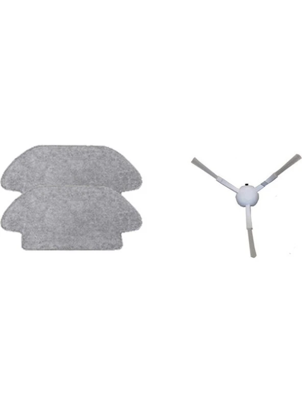 Dijitaldepodan Xiaomi Mi Robot Vacuum Mop Pro Set 2 Adet Fiber Mop Bezi 1 Adet Yan Fırça ürün görseli 1