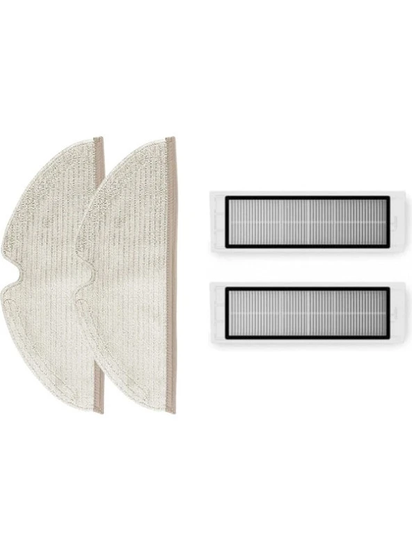 Dijitaldepodan Roborock S5 Max Aksesuar Seti 2 Adet Tam Yüzeyli Fiber Mop Bezi 2 Adet Hepa Filtre ürün görseli 1