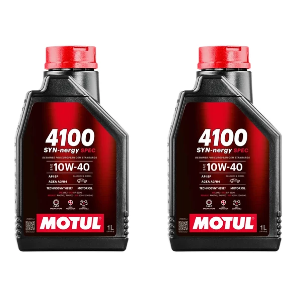 Motul 4100 SYN-nergy Spec 10W40 1 Lt Motor Yağı (2 Adet) ürün görseli 1