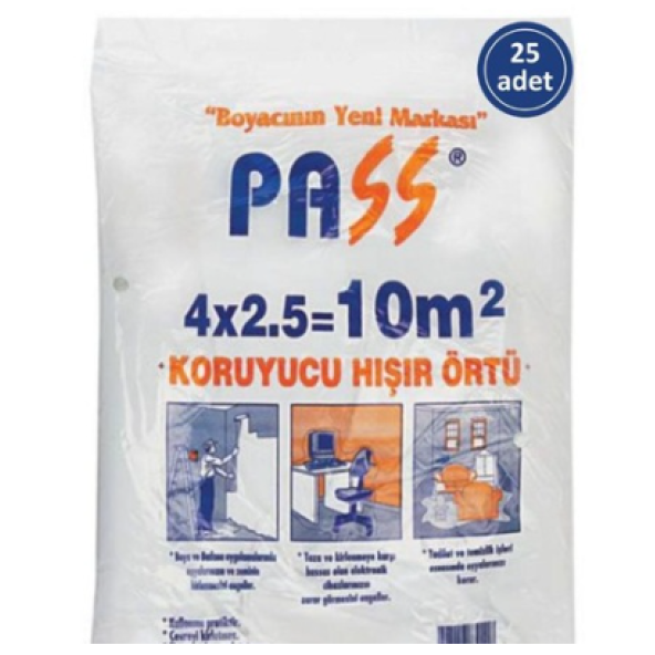 pass Hişir Koruma Boya Örtüsü-10M2-25 Adet - Resim 4