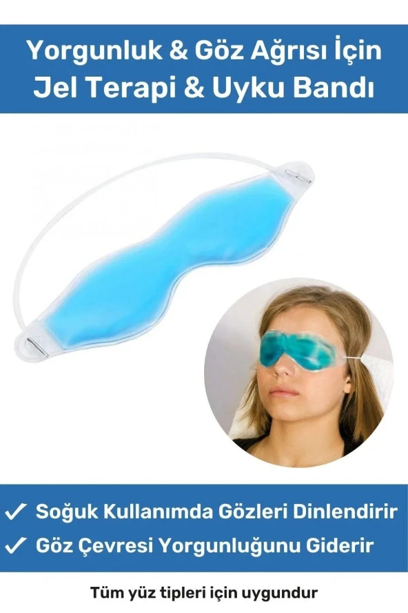 Soğuk Sıcak Uygulama Göz Terapi Bandı Işık Önleyici Göz Dinlendirme Jel Uyku Bandı ürün görseli 1