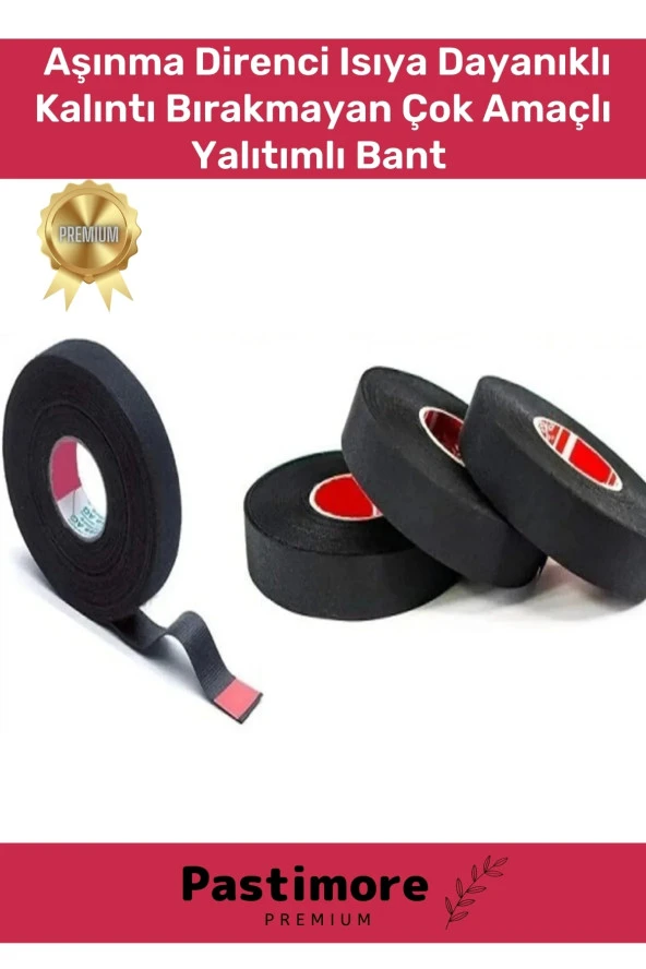 Premium Aşınma Direnci Isıya Dayanıklı Kalıntı Bırakmayan Çok Amaçlı Yalıtımlı Bant - 15 Mt ürün görseli 1