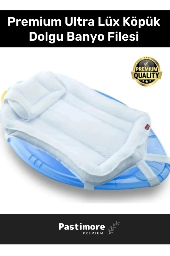Premium Ultra Lüx Tüm Küvetlerle Uyumlu Köpük Dolgulu Kafa Yastıklı Bebek Banyo Filesi ürün görseli 1