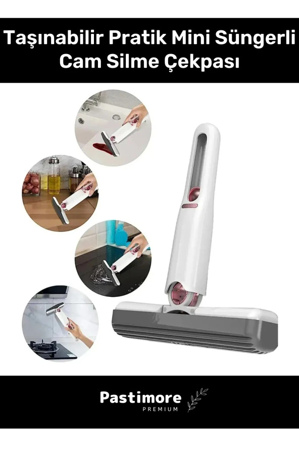 Premium Taşınabilir Mini Tezgah Banyo Mutfak Çekpas Lavabo Çekpası Süngerli Cam Silme Çekpası ürün görseli 1