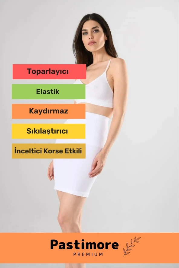 Özel Üretim Rahat Kadın Dayanıklı Dikişsiz Silikonlu Beden Incelten Örme Diz Üstü Jüpon Etek 1 ürün görseli 1