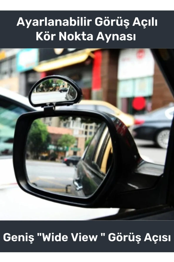 Premium Seri Ayarlanabilir Görüş Açılı Kolay Montajlı Araç Kör Nokta Aynası 1 Adet ürün görseli 1