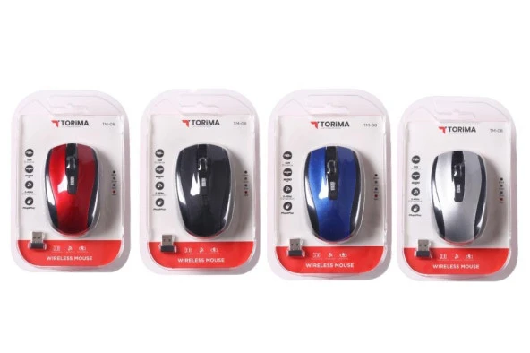 Torima TM-08 Kablosuz Yan Tuşlu Siyah Optik Mouse - Resim 2
