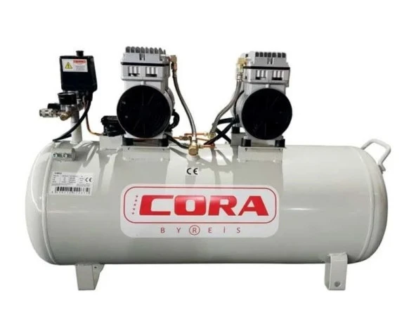 Cora Hava Kompresör Sessiz 100 Lt EWS100B-S2 ürün görseli 1