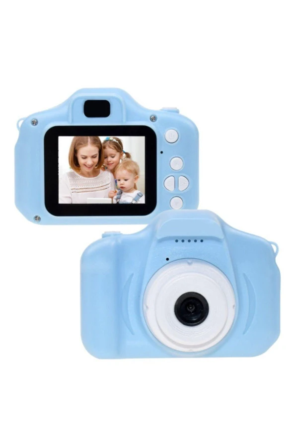Mini Eğitici Çocuk Dijital Fotoğraf Makinesi 5 Adet Oyun+video+fotoğraf Çekimi 4GB SD KART HEDİYELİ ürün görseli 1