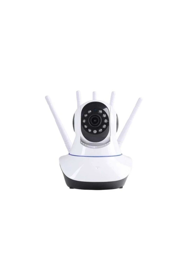 Yeni Nesil Kablosuz 360  Wifi Ip Güvenlik Kamera 5 Antenli Gece Görüşlü Sensörlü Harekete Duyarlı ürün görseli 1