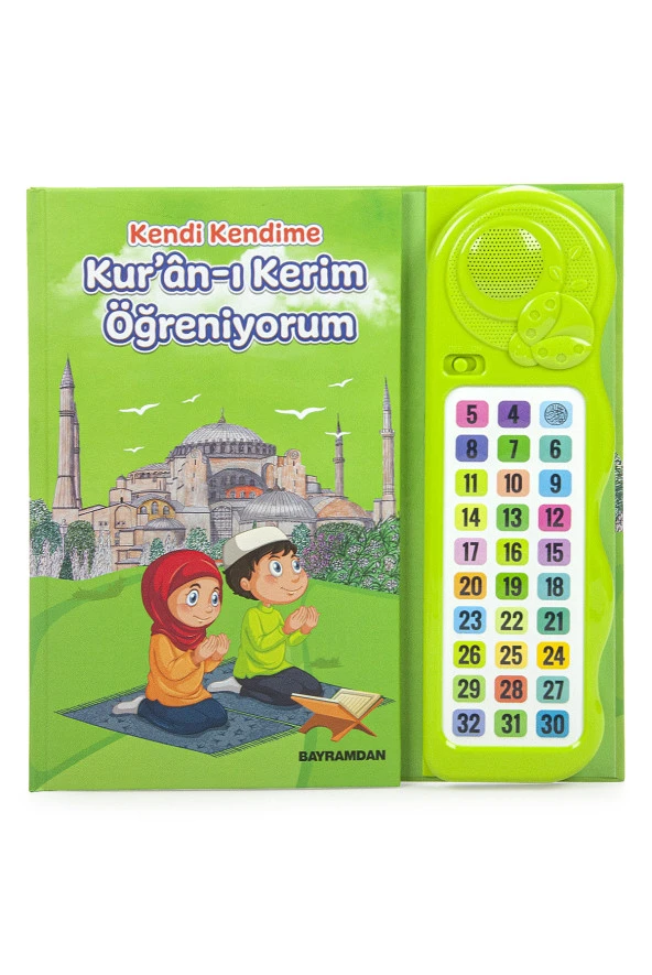 Sesli Elif Ba Kuranı Kerim Öğreten Cihaz Seti Kitaplı Yeşil ürün görseli 1