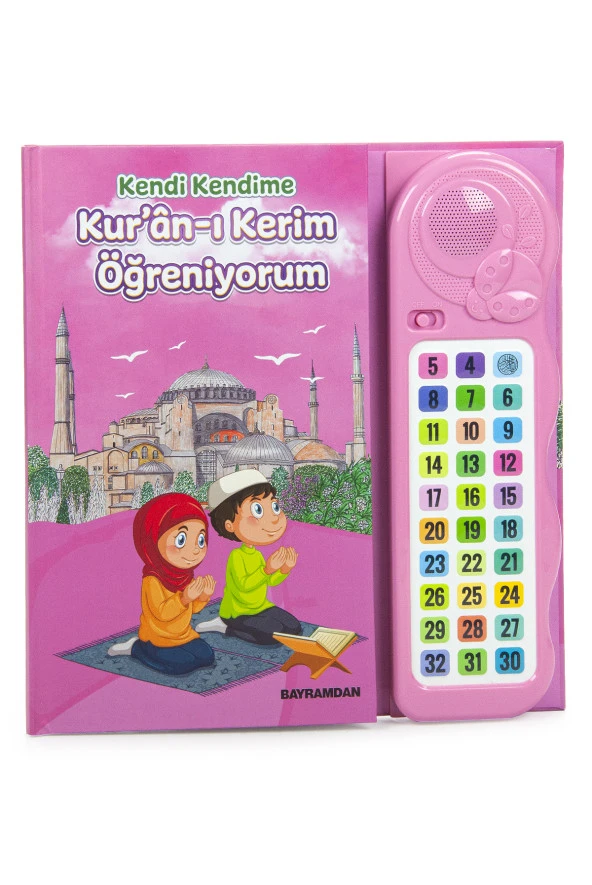 Sesli Elif Ba Kuranı Kerim Öğreten Cihaz Seti Kitaplı Pembe ürün görseli 1
