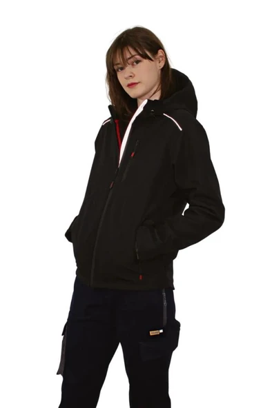 Persmont SMK05K Siyah Softshell Kapüşonlu Mont  XL ürün görseli 1