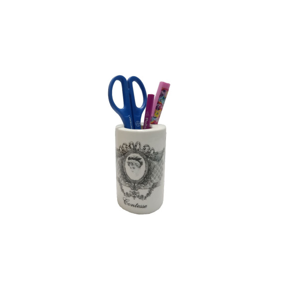 KALEMLİK KRALİÇE MODEL SERAMİK OFİS GERECİ  7X7X11CM ürün görseli 1
