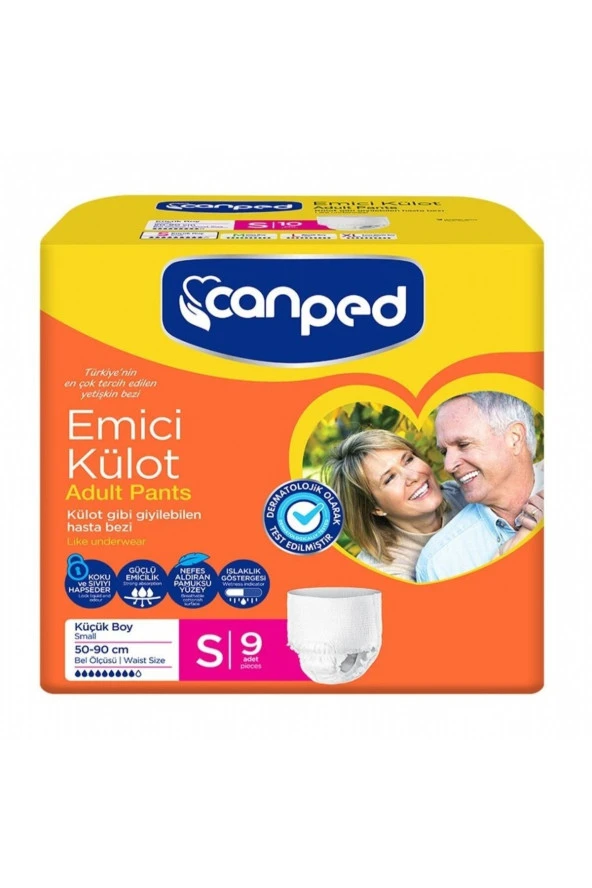 Canped Emici Külot Küçük (S) 9 Adet Hasta Bezi 50-90 cm ürün görseli 1