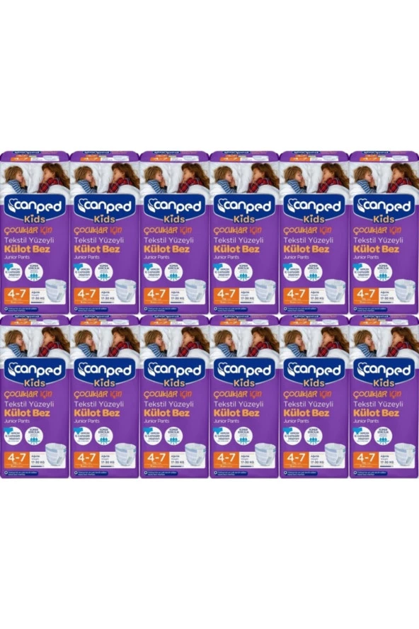 Canped Kids Külot Bez 4-7 Yaş 17-30 Kg 12 X 9 Adet ürün görseli 1
