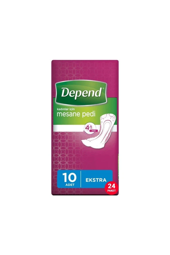 Depend Kadın Mesane Pedi Extra 10'lu 240 Adet ürün görseli 1