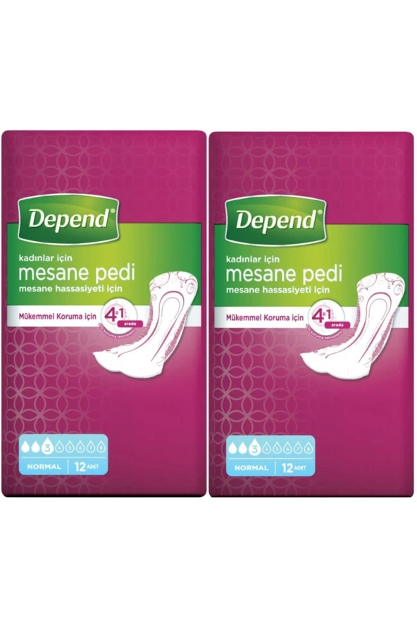 Depend Kadın Mesane Pedi Normal 24 Adet ürün görseli 1