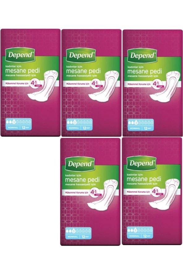 Depend Kadın Mesane Pedi Normal 60 Adet ürün görseli 1