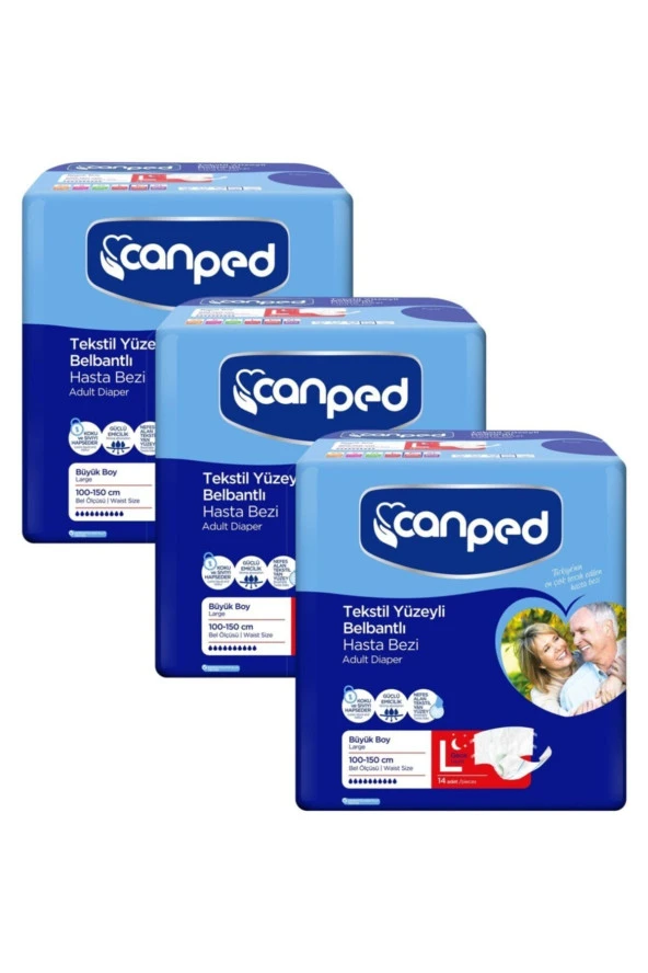 Canped Belbantlı Gece Büyük Eko Hasta Bezi L 14'lü (3 PAKET) Set ürün görseli 1