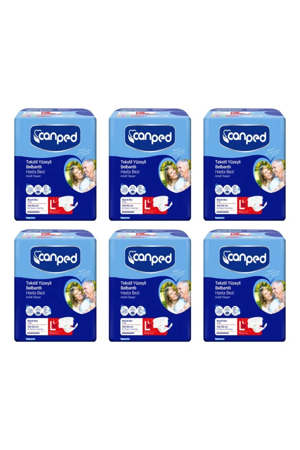 Canped Belbantlı Gece Büyük (large/night) Hasta Bezi 14 Adet 6 Paket ürün görseli 1