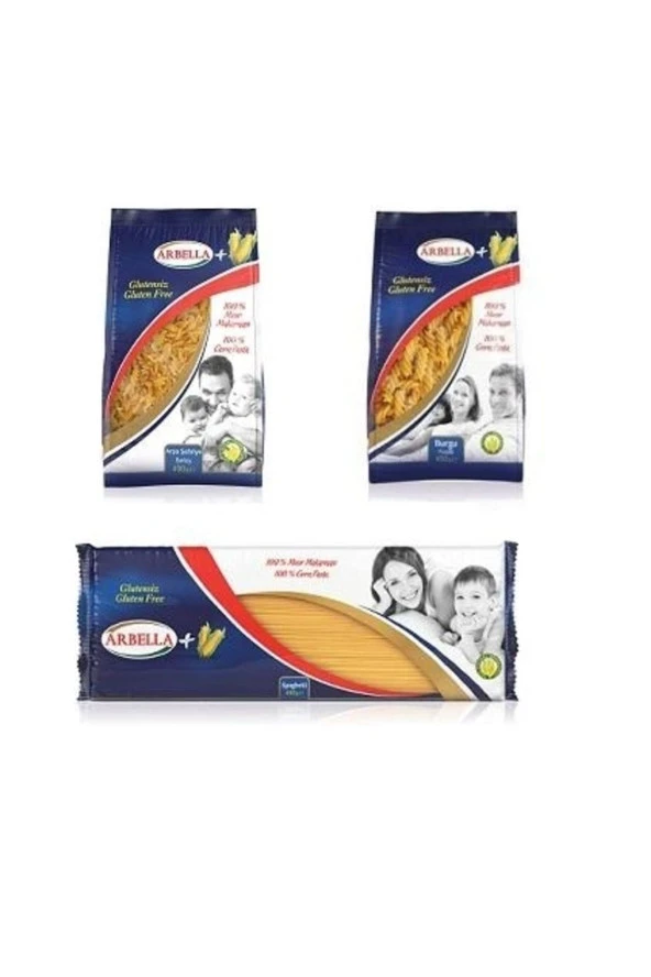 Arbella Glutensiz Makarna 3'lü Paket (arpa Şeh.+burgu+spaghetti) ürün görseli 1
