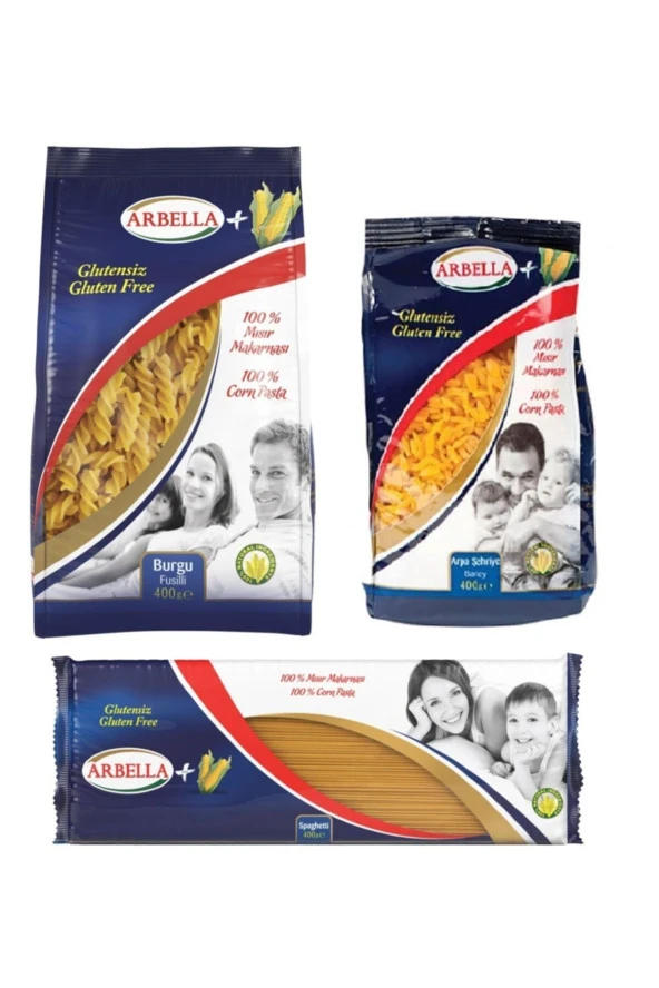 Arbella Glutensiz 3 Paket Makarna Seti ürün görseli 1