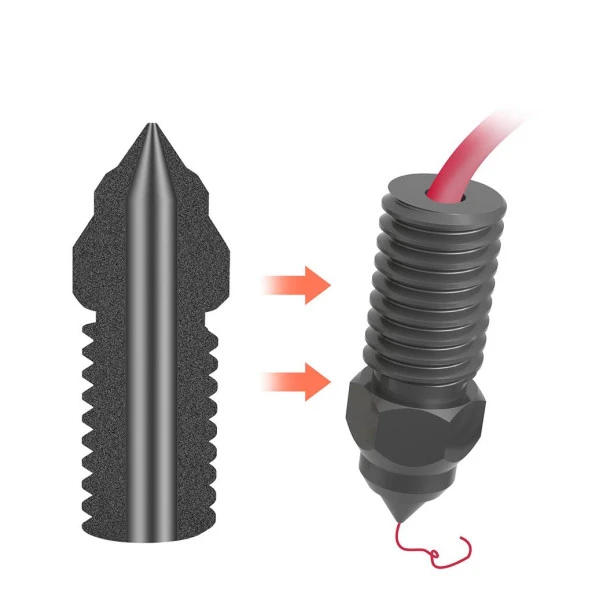 Elegoo Neptune 4-4 Pro Sertleştirilmiş Çelik Nozzle(0.4mm) - Resim 2