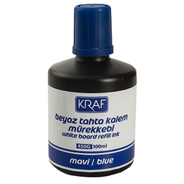 Kraf Beyaz Tahta Kalem Mürekkebi 100ml Mavi 12li ürün görseli 1